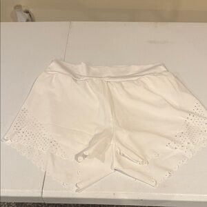 White Eyelet Women Shorts